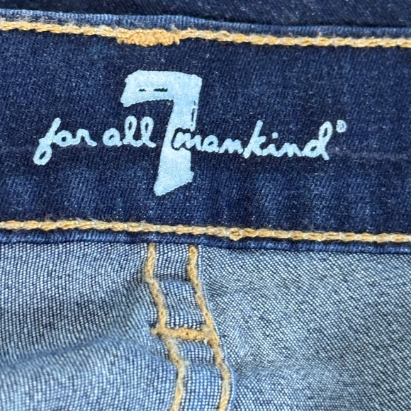7 For All Mankind The Skinny Jeans Dark Wash Denim Women's Size 32 - Picture 10 of 13